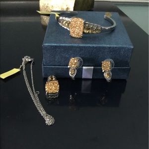 Citrine & Yellow Drusy Quartz Set! Rare! Gorgeous!